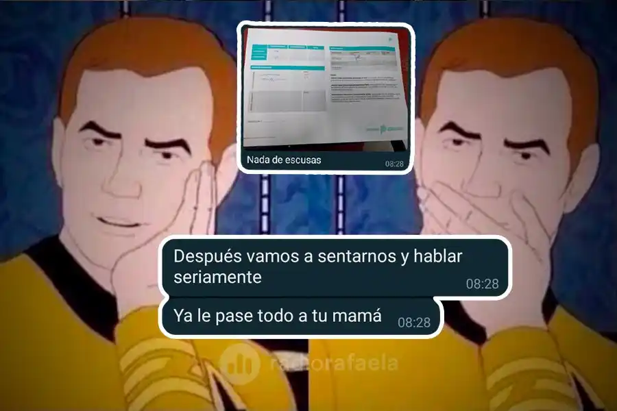 Vio el boletín de su hijo, se dio cuenta que le mintió y el furioso chat se volvió viral: “Le pasé todo a tu mamá”