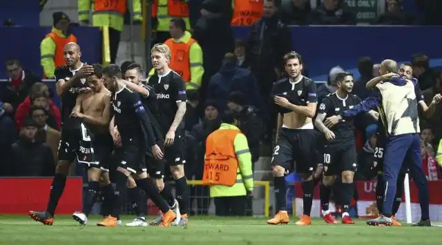 Sevilla eliminó al United en Manchester y pasó a cuartos de las Champions