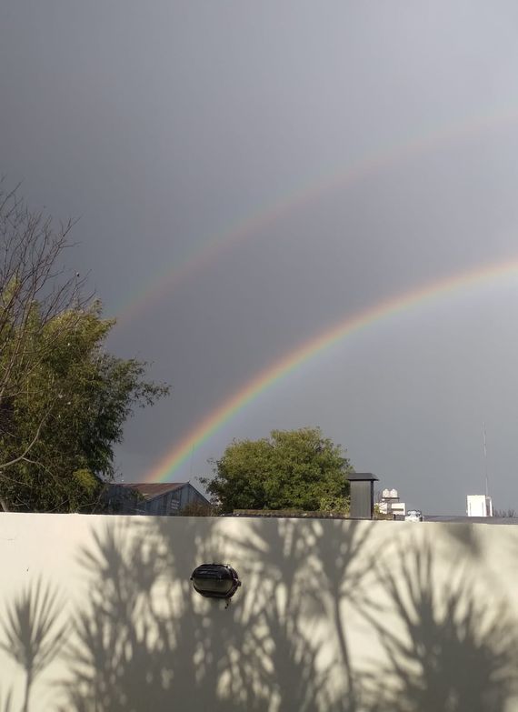 Doble arcoíris en el cielo tandilense ¿Lo llegaste a ver?