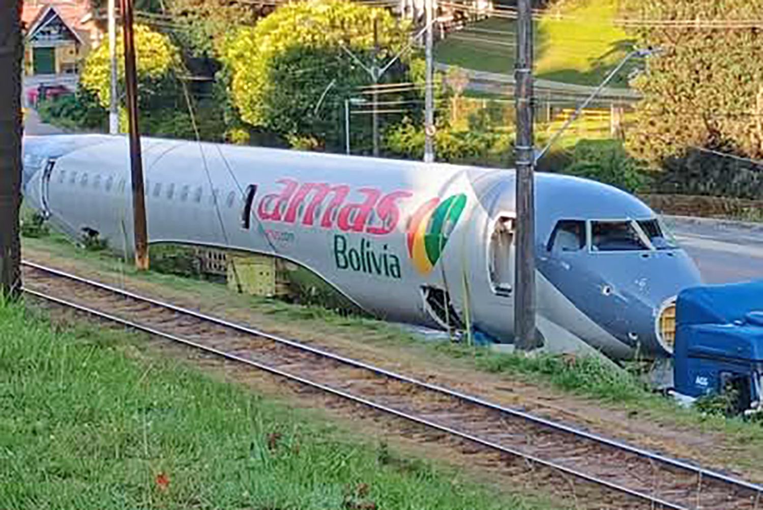 Embraer E190 que pertenecía a Amaszonas Bolivia en Brasil