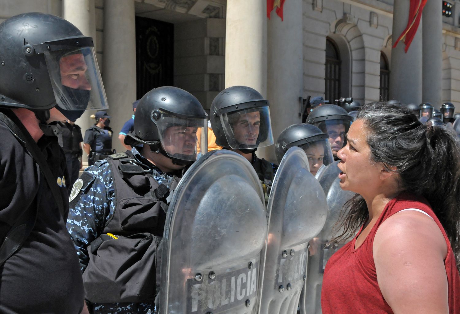 Griselda Altamirano, en 2021, el día de los incidentes en el Municipio