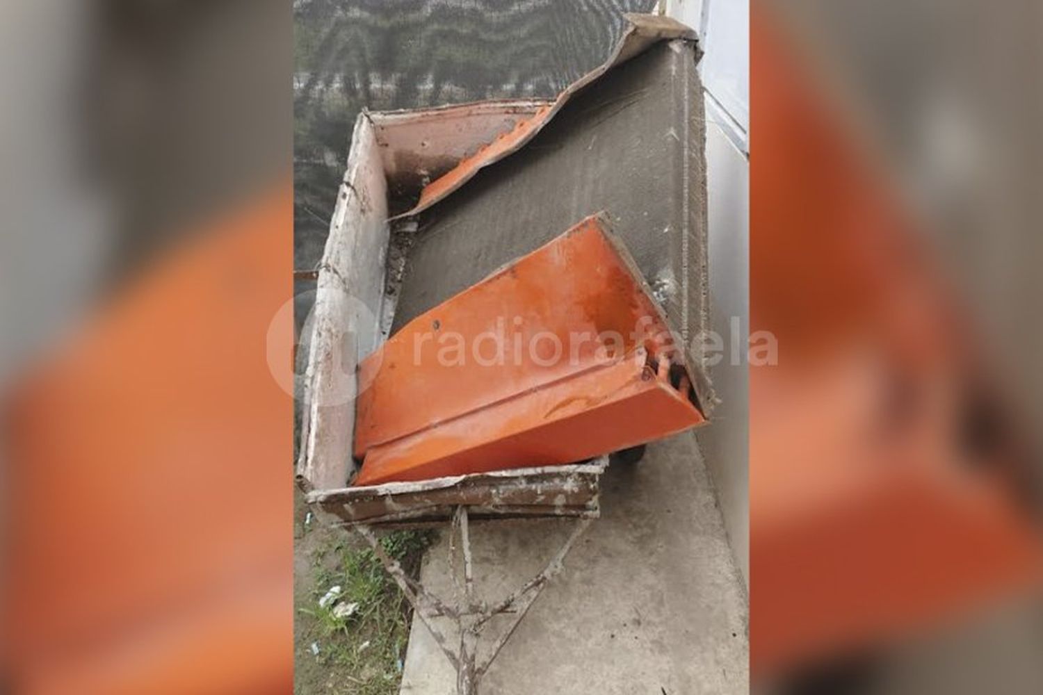 En un carro, trasladaban el radiador de un camión de dudosa procedencia