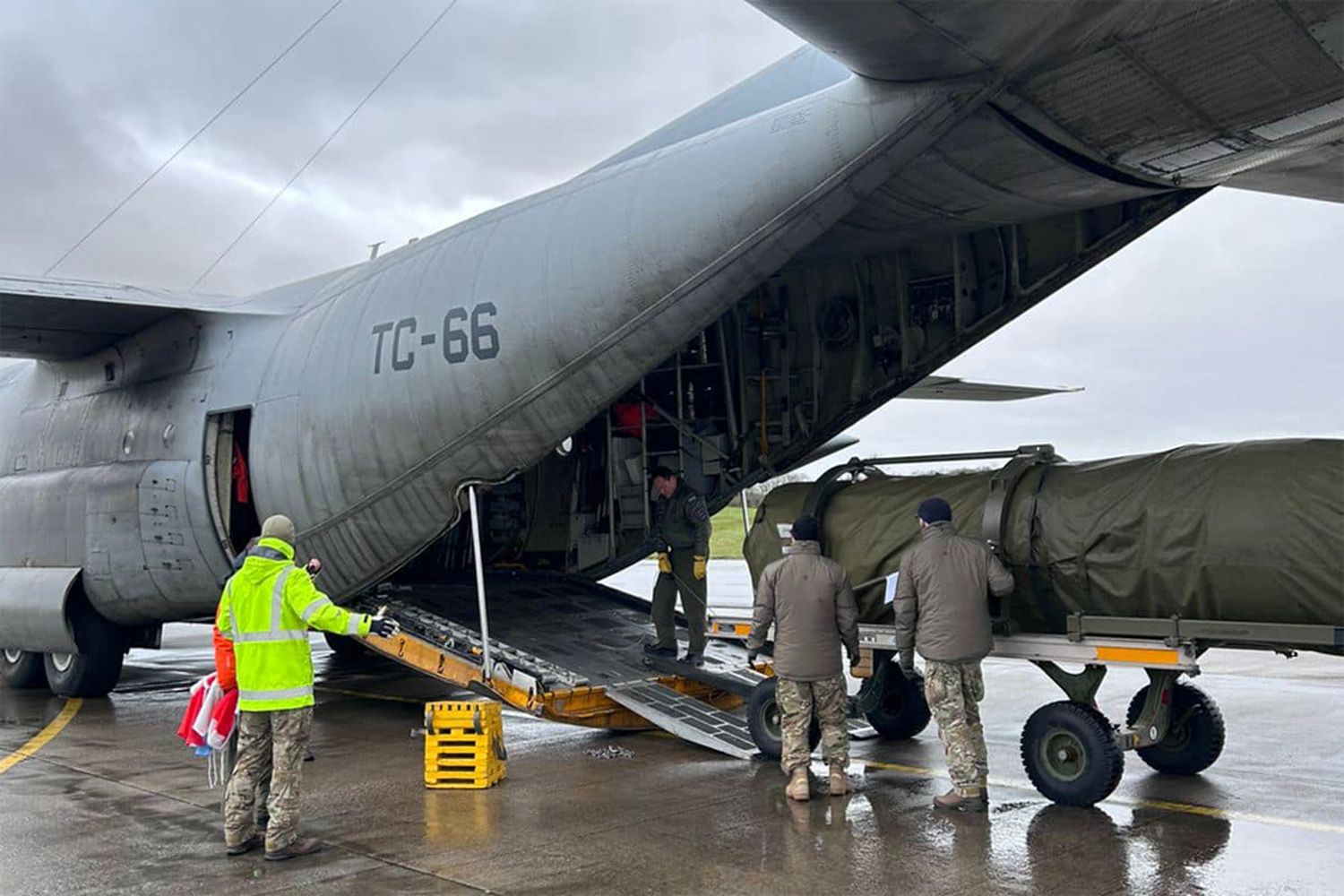 Así trasladaban al F-16 de Dinamarca a Tandil