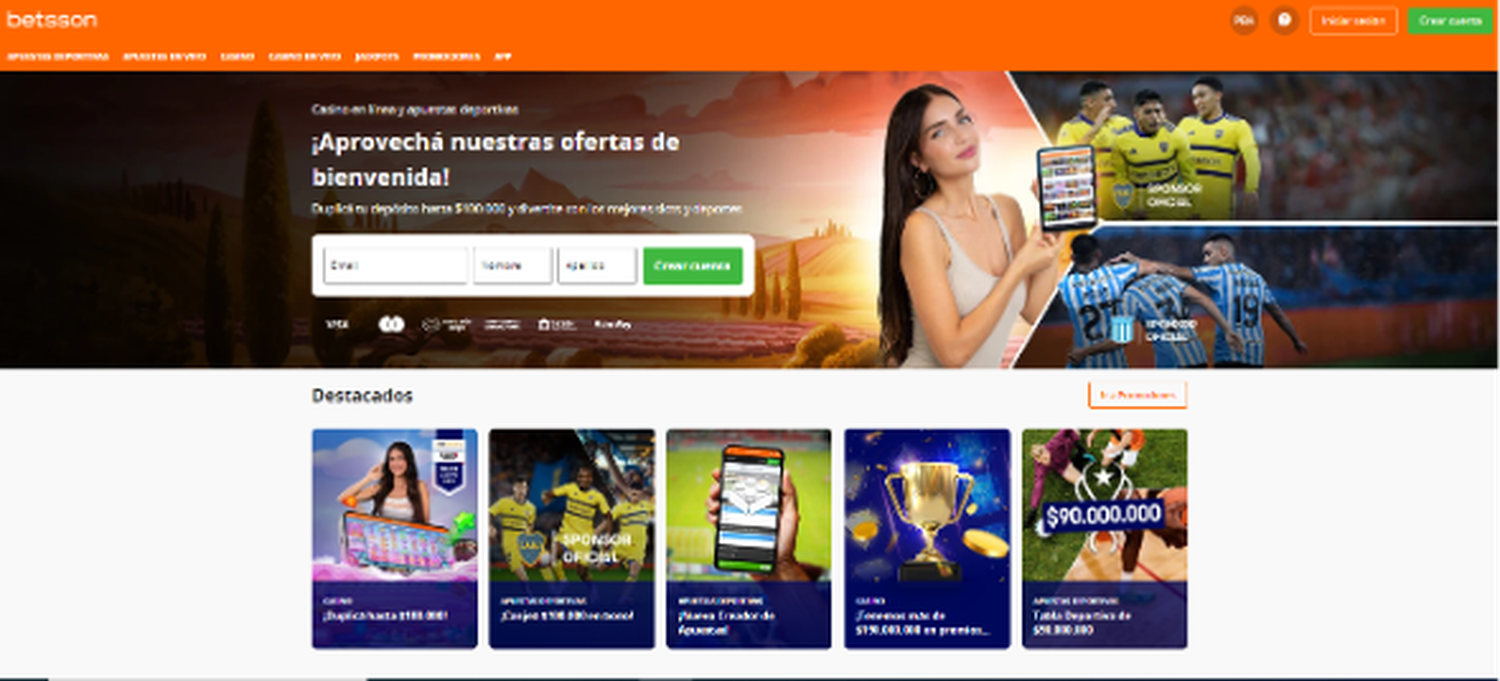 ¿En qué provincias es Betsson legal?