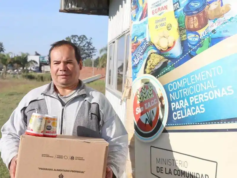 El Gobierno de Formosa comenzó una nueva entrega de cajas alimentarias para personas celíacas