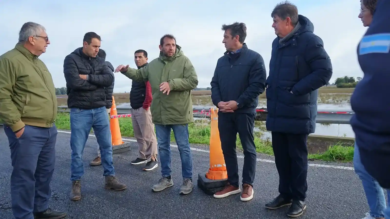 Rojas calificó como "positivo" el encuentro en provincia por obras hídricas