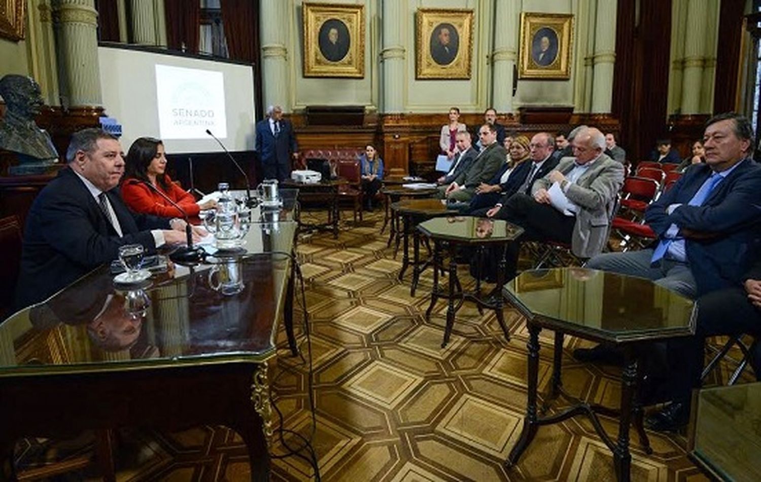 Alfredo De Ángeli reunió a lecheros en la Cámara de Senadores
