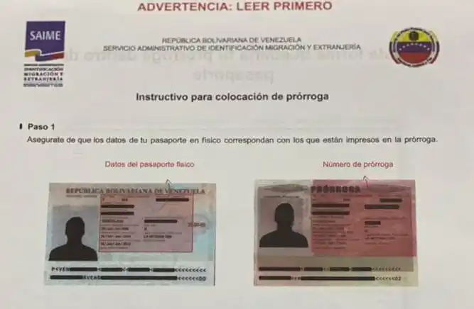 A venezolanos que se encuentren fuera del país les enviarán la prórroga de pasaporte, anunció el Saime