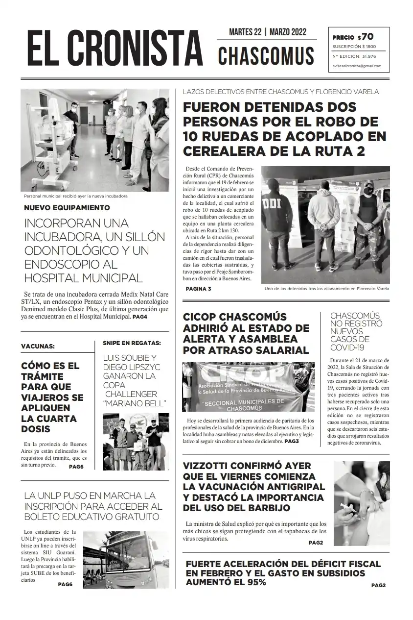 Tapa 22 marzo 2022