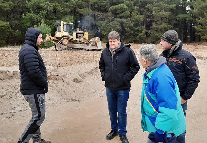 Gargaglione recorrió las obras en el balneario San Cayetano