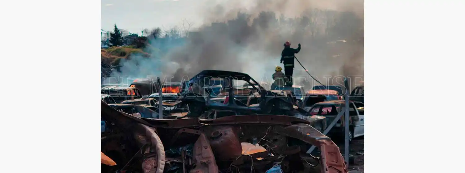 Videos: se incendiaron 20 autos en el predio municipal de Garay y Tres Arroyos