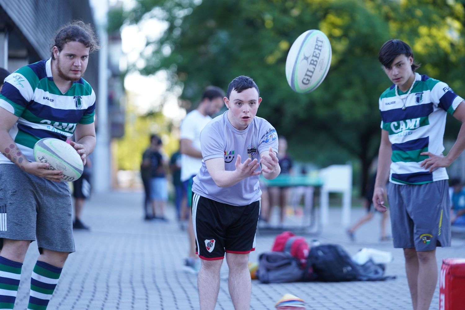 La estación dedicada al rugby a cargo del San Francsico Rugby Club, una de las más disfrutadas por los chicos.