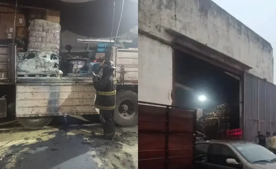 Principio de incendio.