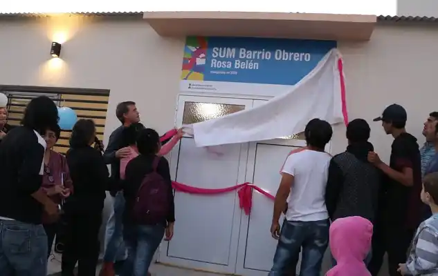 En el barrio Obrero, Piaggio inauguró el salón de usos múltiples “Rosa Belén”