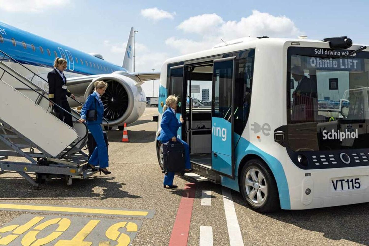 Nuevo autobus autónomo inicia pruebas en el Aeropuerto de Ámsterdam-Schiphol