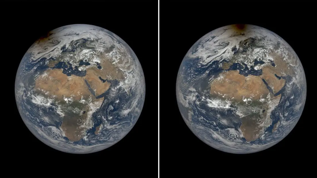 La NASA muestra imágenes satelitales del eclipse solar que hizo ver el Polo Norte como si ‘estuviese en llamas’