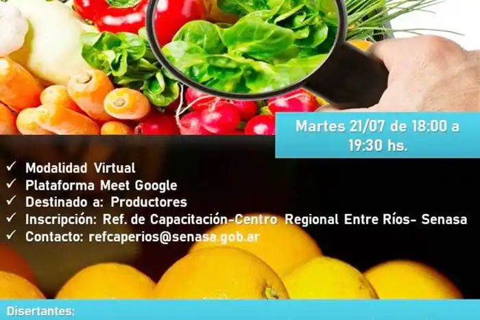 Entre Ríos: disertación de  actualización de BPA en la  producción frutihortícola