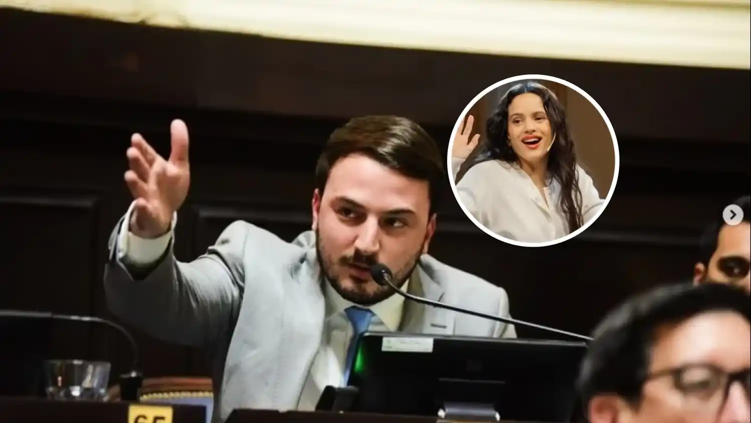 La polémica por Rosalía llegó a la Legislatura: un diputado habló de "la música de mierda que hace la gallega del orto"