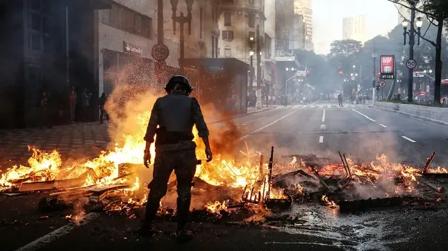 Comenzó en Brasil la segunda huelga general contra Temer con corte de calles y protestas