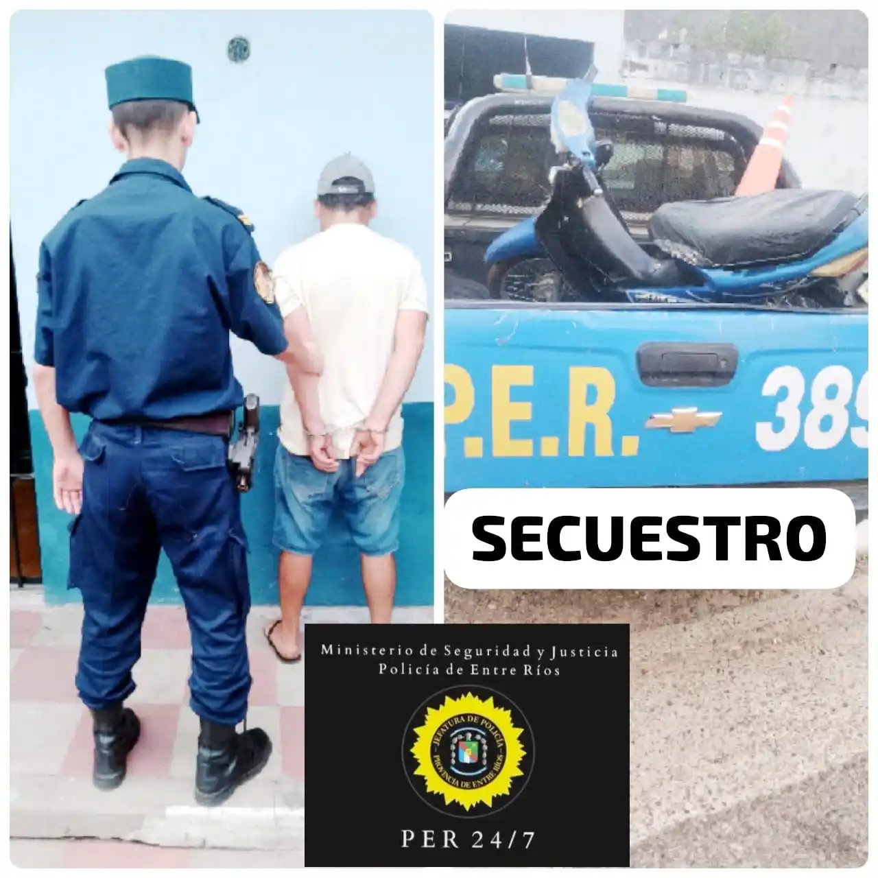 Un hombre fue aprehendido por el robo de una motocicleta