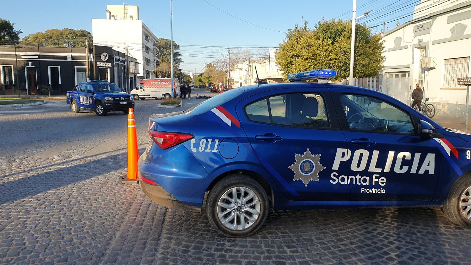 Foto ilustrativa: intervención policial en el sector | Crédito: Radio Rafaela