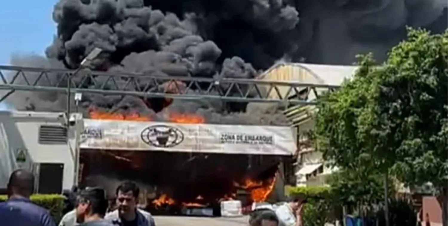 Grave incendio en Las Toscas. Captura de video.