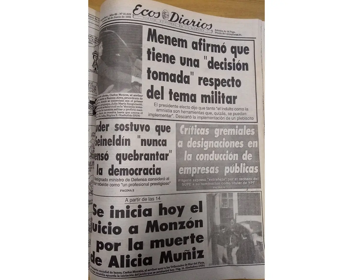 Lunes 26 de junio de 1989