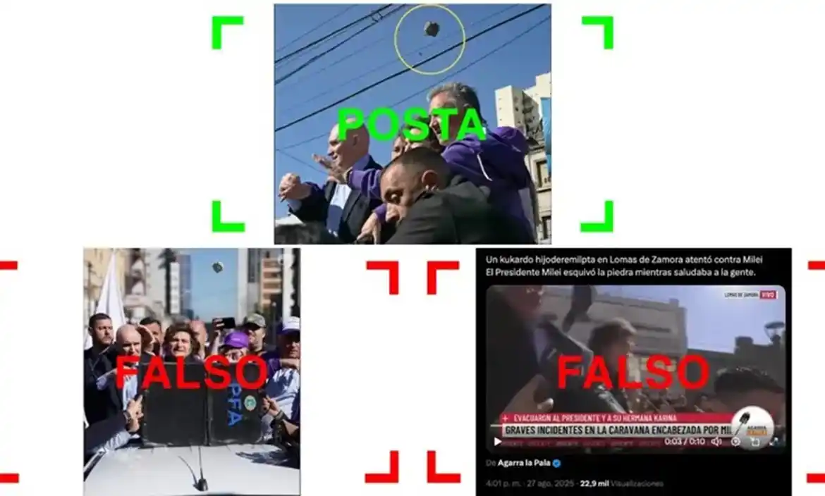 Agresión a Javier Milei en Lomas de Zamora: qué imágenes son verdaderas y cuáles falsas