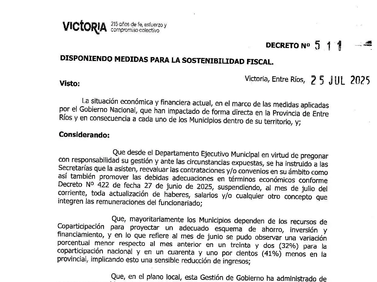 Municipalidad de Victoria reduce un 20 % las remuneraciones de funcionarios por la crisis económica
