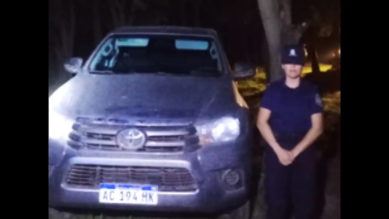 La camioneta Toyota tenía un pedido de secuestro de un Juzgado de Garantías de La Plata.