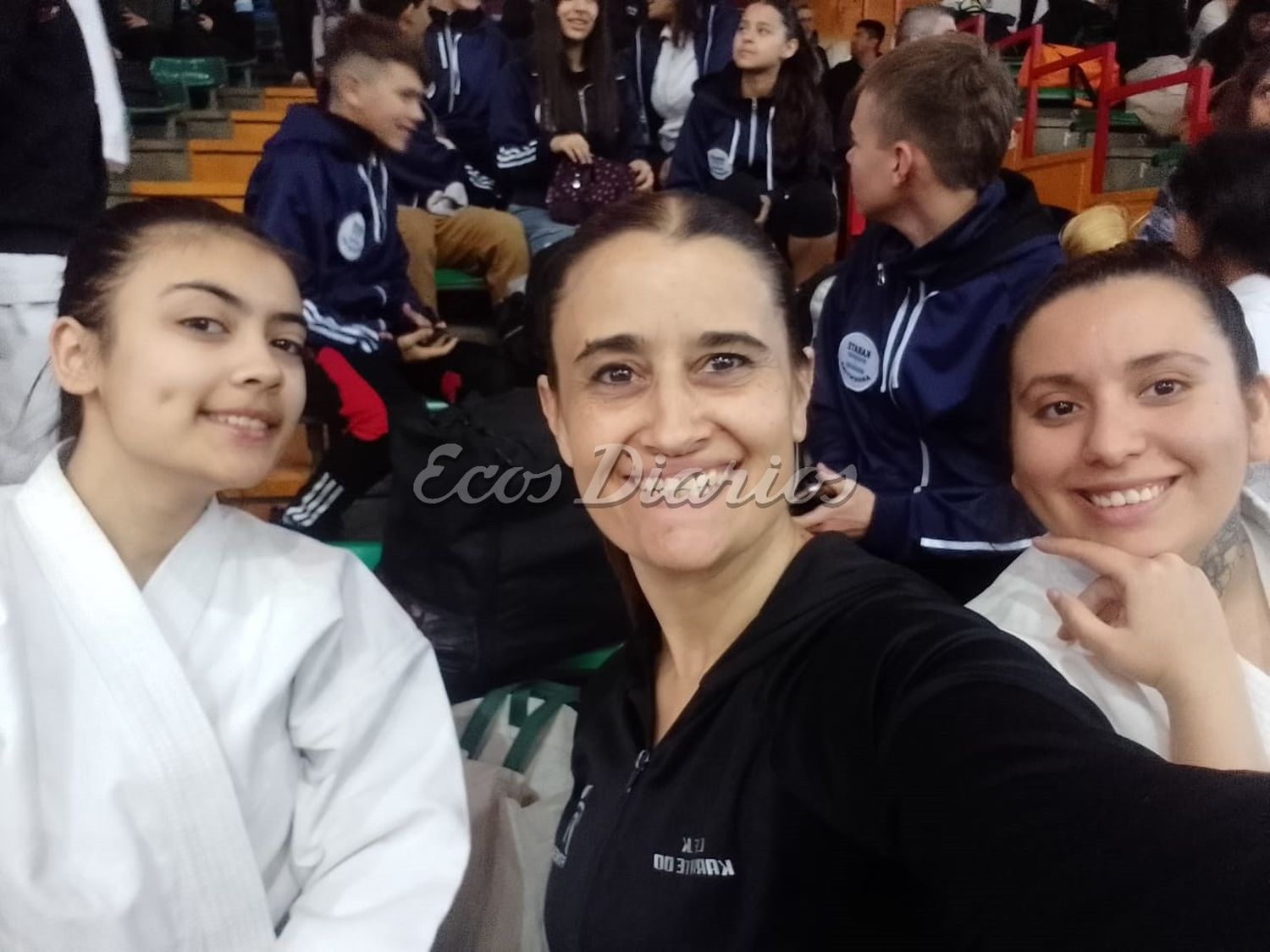 Las representantes del Dojo Centro de Formación Kinética de izq. a der. Barría, Parson (Sensei) y Oyola
