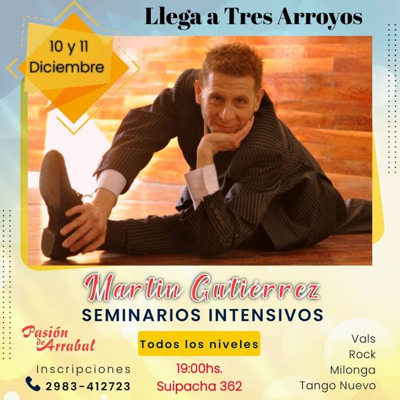 El bailarín Martín Gutiérrez llega con seminarios para todos los niveles