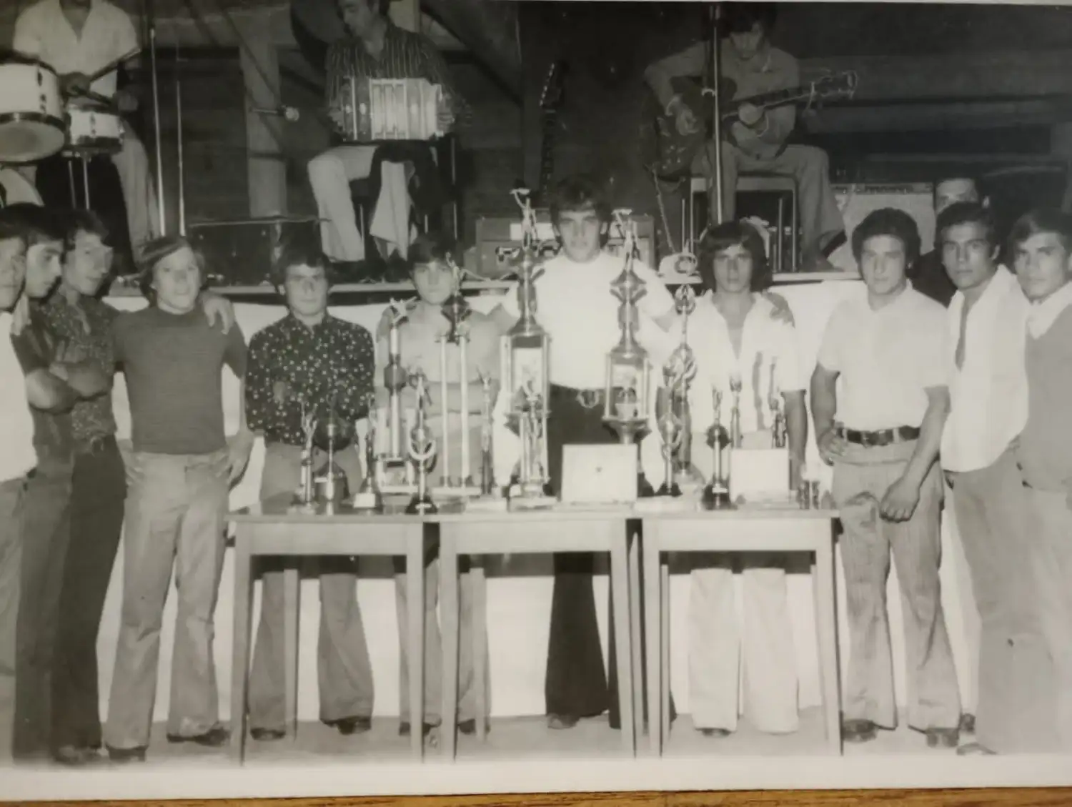 La premiación del torneo de box en 1973.