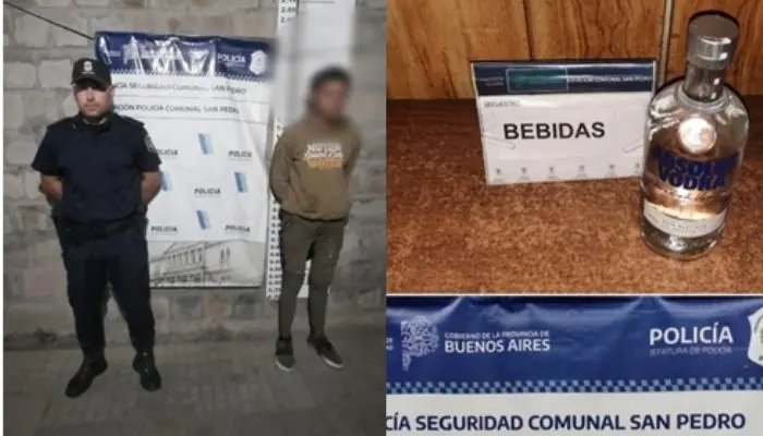 Joven detenido tras robar una botella de vodka