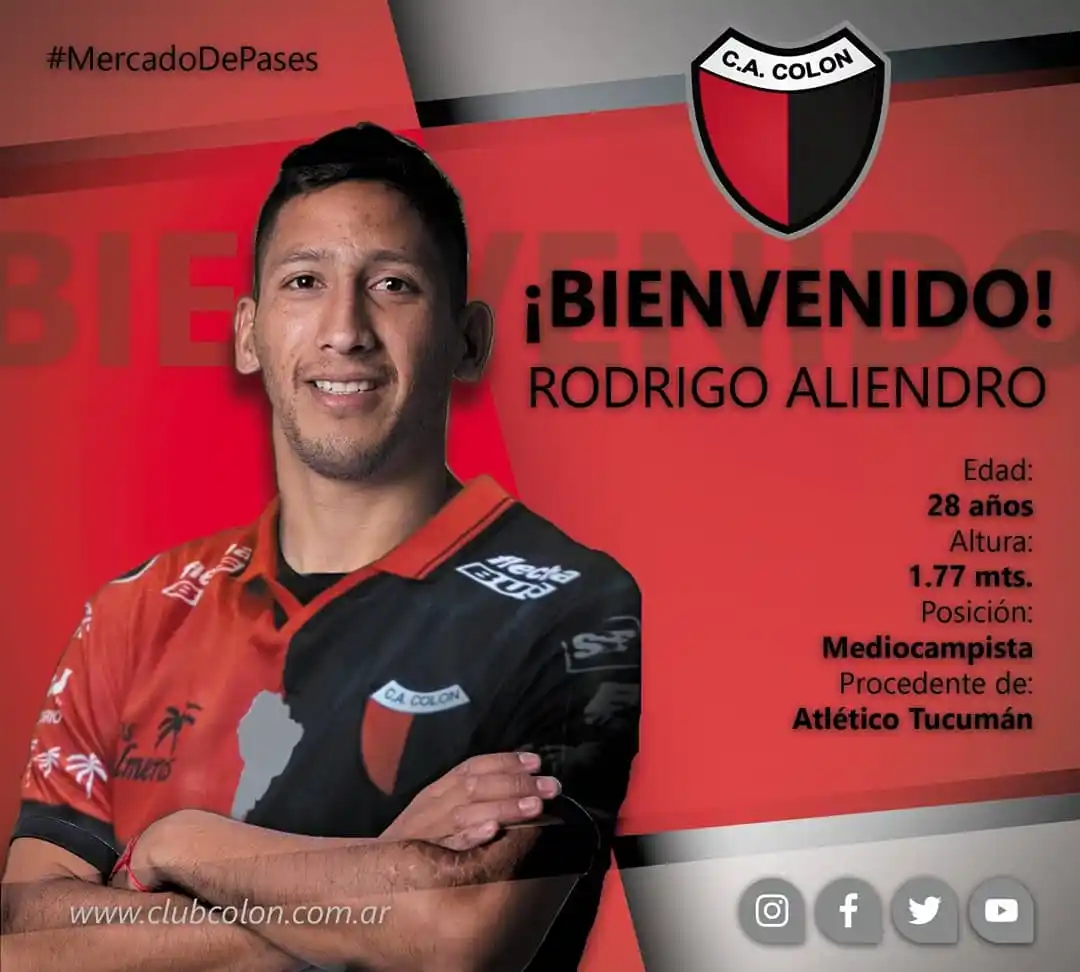 Rodrigo Aliendro firmó su contrato con Colón