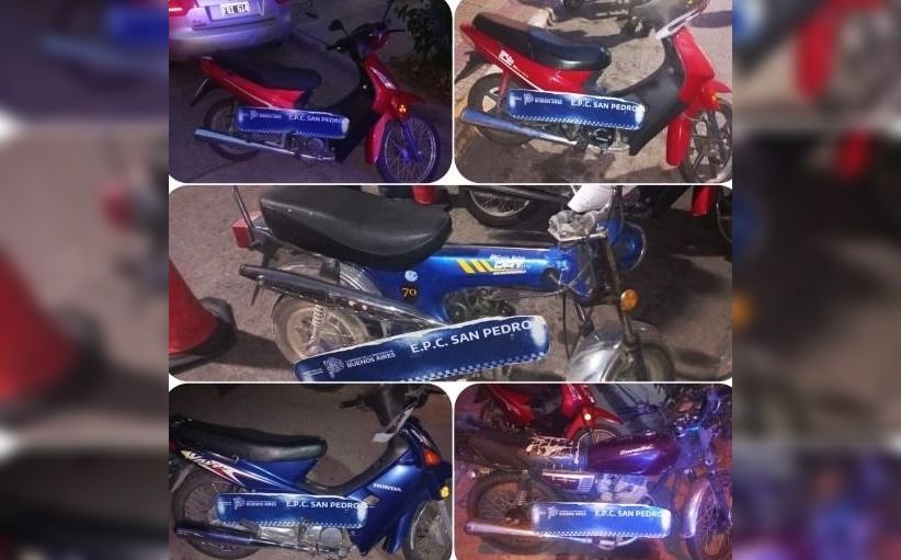 Las motos fueron trasladadas a depósito.