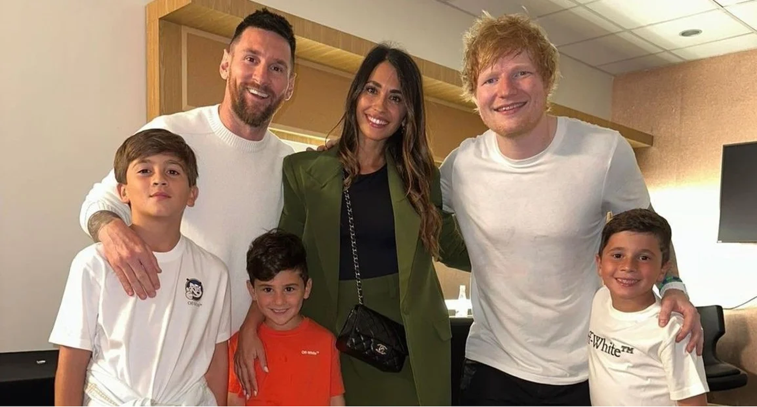 La historia detrás de la foto de los de Messi con Ed Sheeran