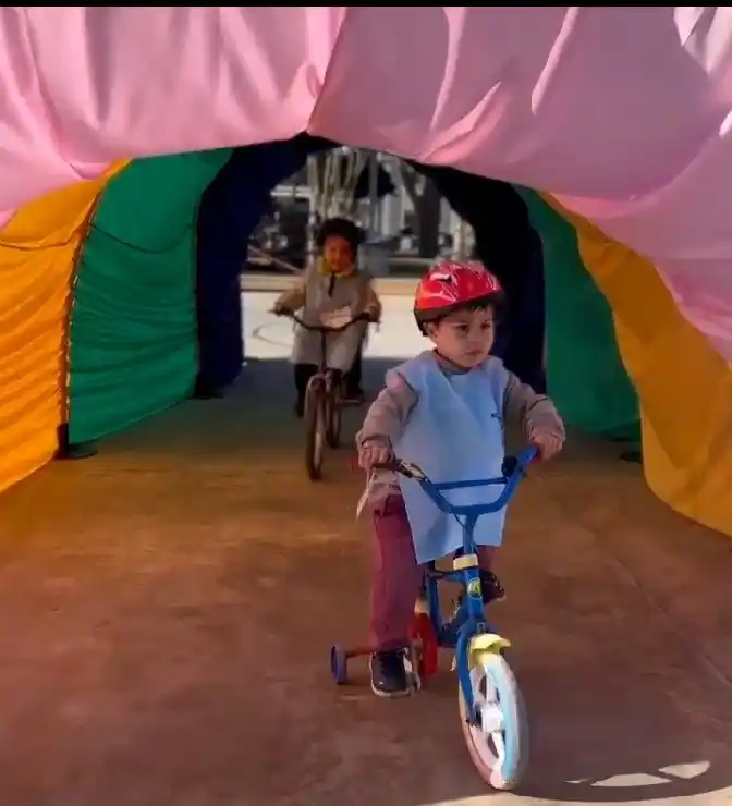 El recorrido en bicicleta fue una de las actividades.