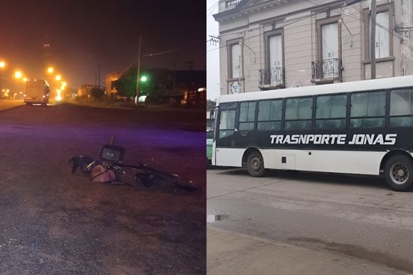 Permanece internada una joven que chocó en bicicleta con un colectivo en ruta 1001