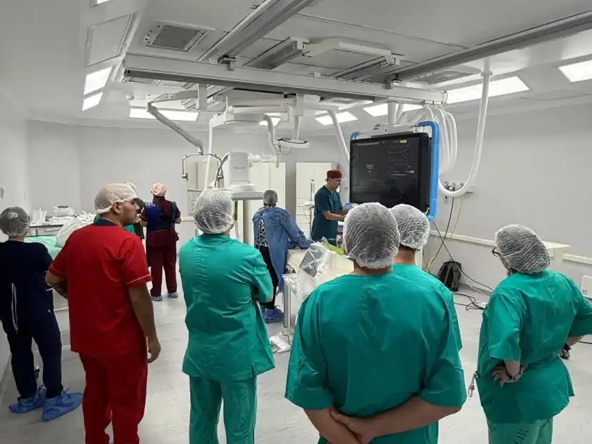 El Hospital está equipado con un moderno angiógrafo digital de última generación Philips Azurion 5. Foto: GSF