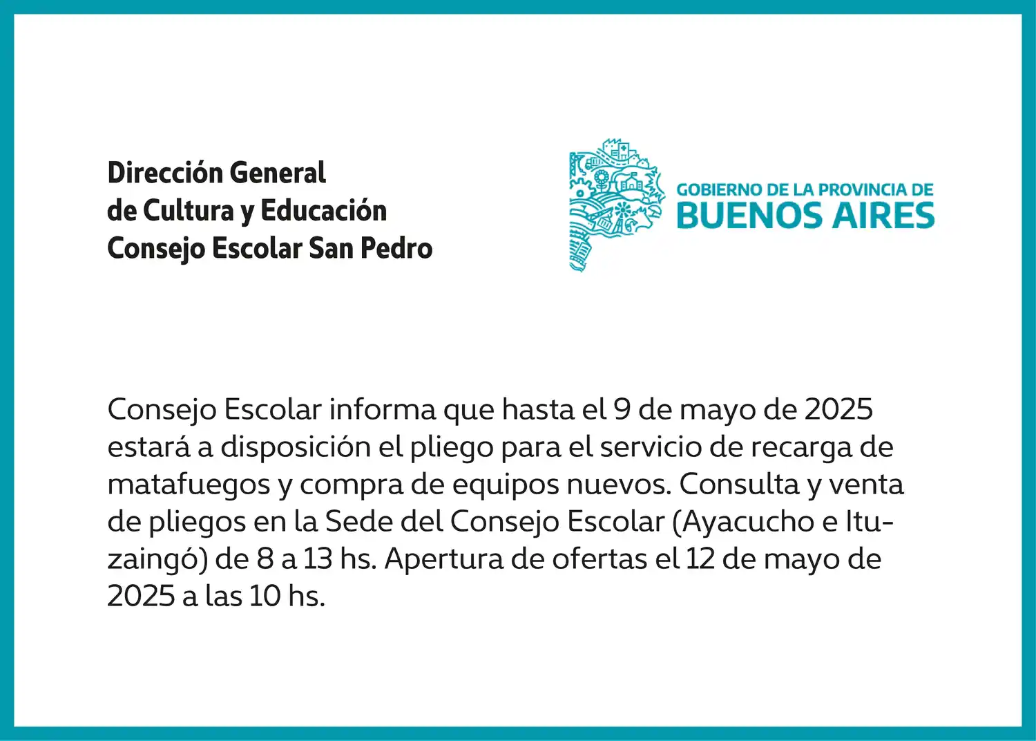 Consejo Escolar - Recarga de matafuegos