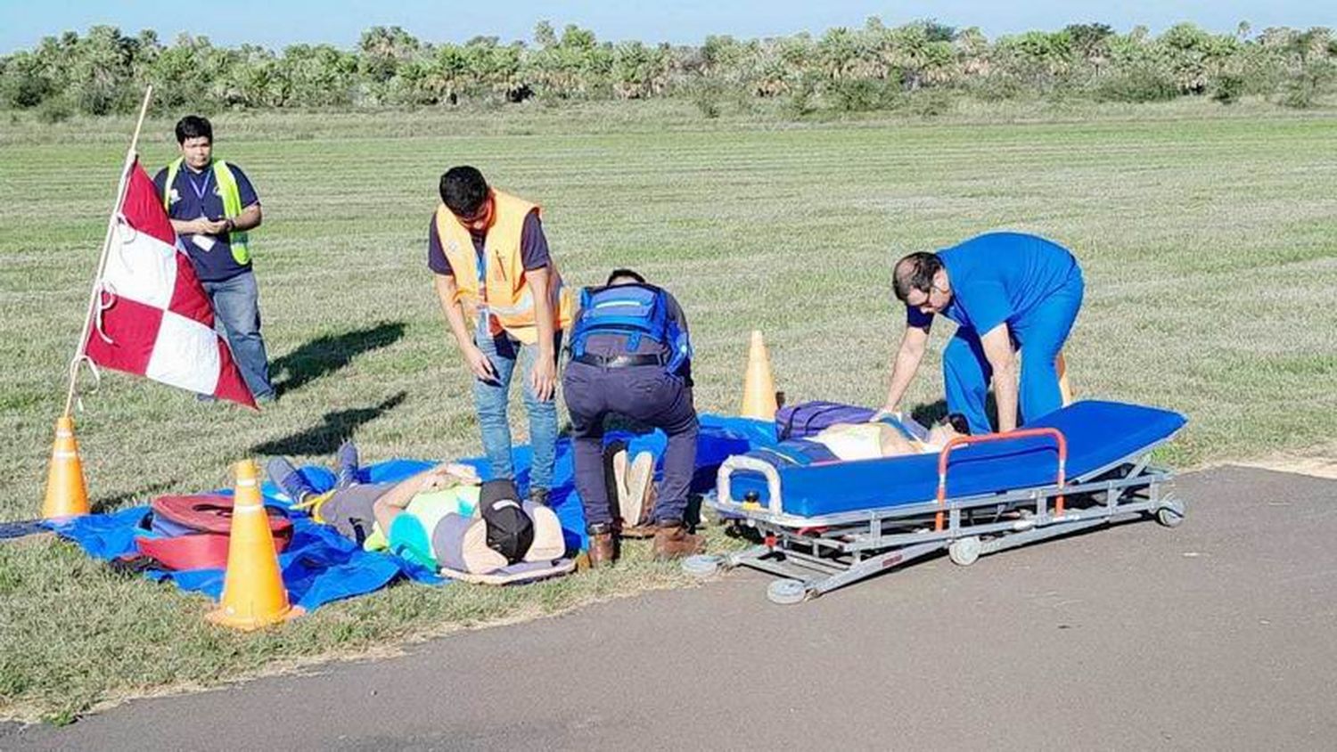 Personal del SIPEC participó de un simulacro 
de accidente aéreo en el aeropuerto El Pucú