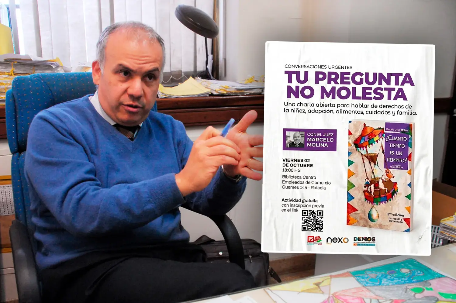 “Conversaciones Urgentes” llega a Rafaela con una charla abierta sobre derechos de la niñez y familia