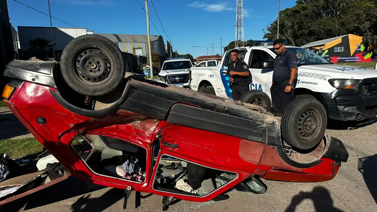 Persecución y vuelco: cayó un sospechoso tras intentar robar un auto