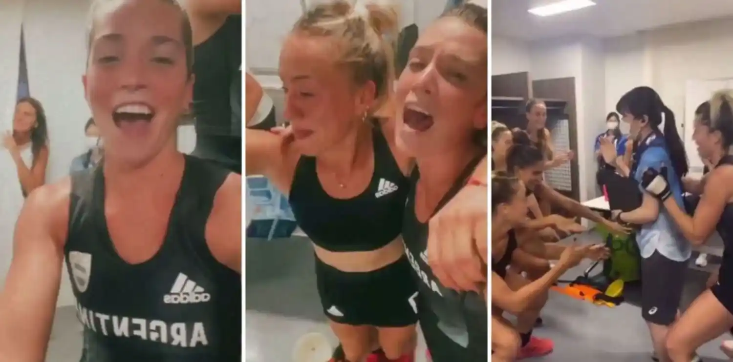 "Se descontroló": el alocado festejo en el vestuario de Las Leonas tras llegar a la final