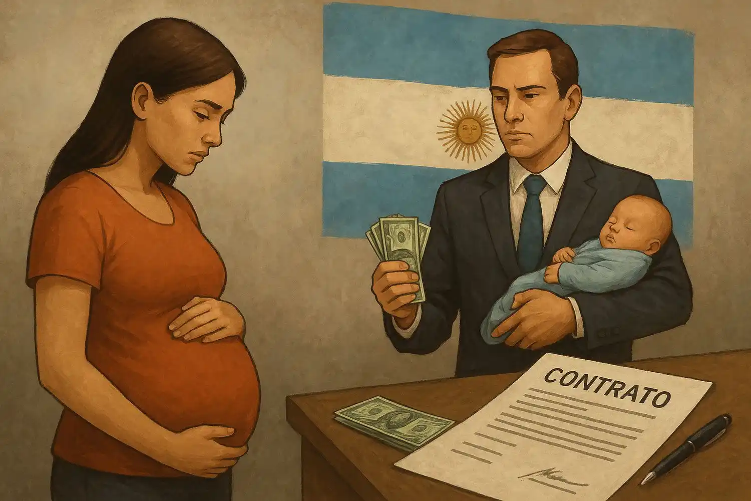 En Argentina, la subrogación opera en un limbo legal que favorece contratos ilícitos, explotación de mujeres y vulneración de derechos humanos.