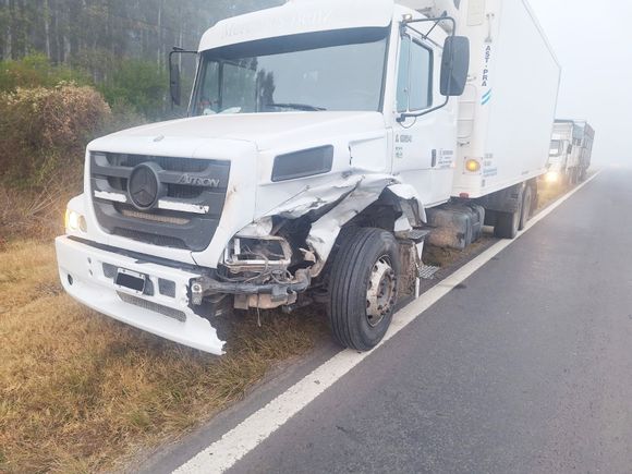 Un camión y un utilitario colisionaron a un animal sobre Ruta 18