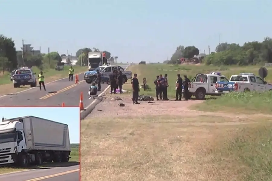 Paranaense murió en un choque frontal entre un camión y una motocicleta