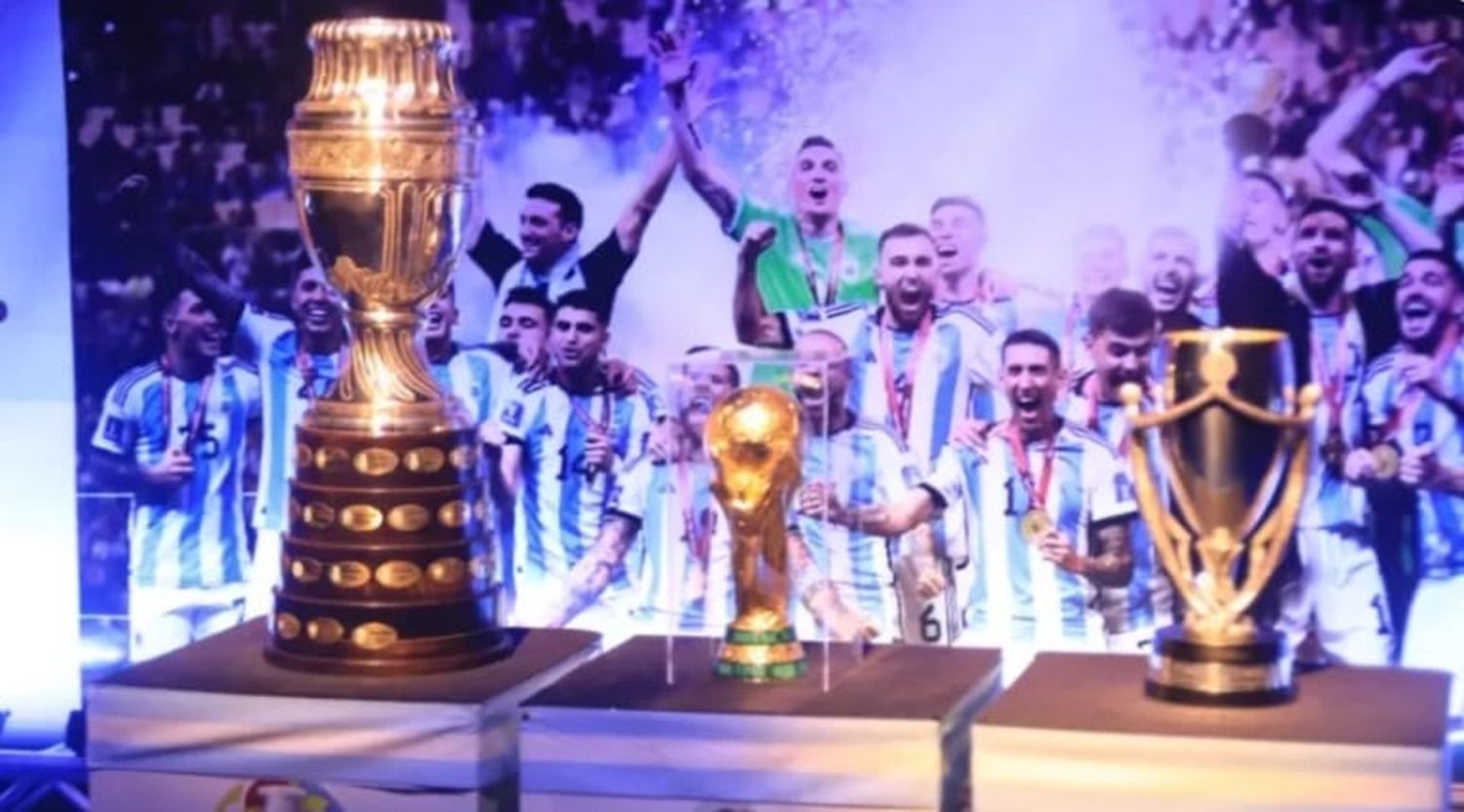 Llegarán a la ciudad las copas que logró la Selección Argentina con Scaloni