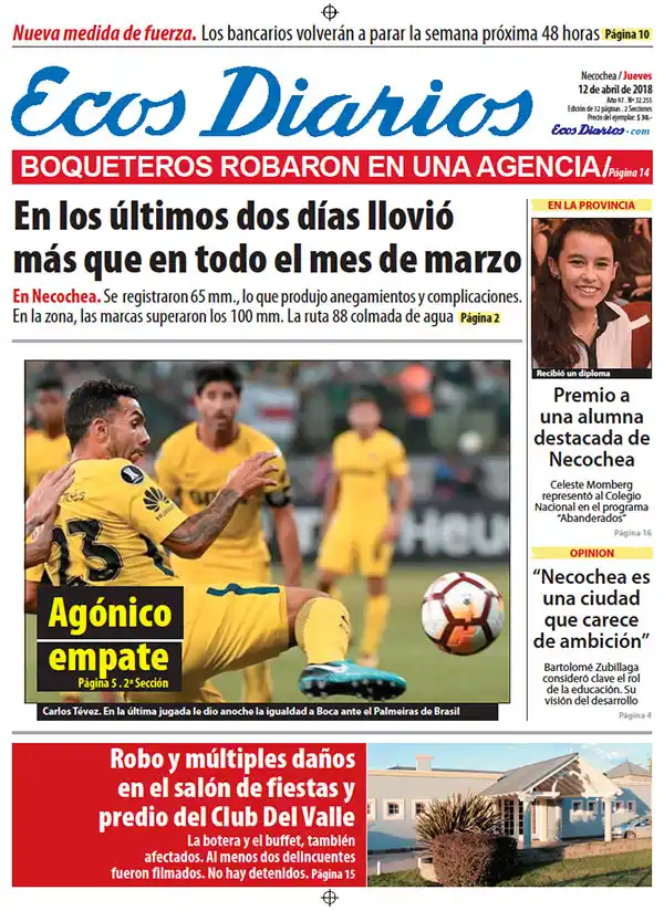 Tapa del 12 de abril de 2018